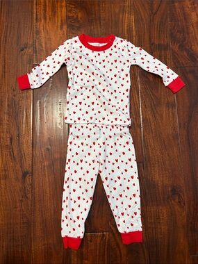 Lake Heart Print Kids Pajama Set